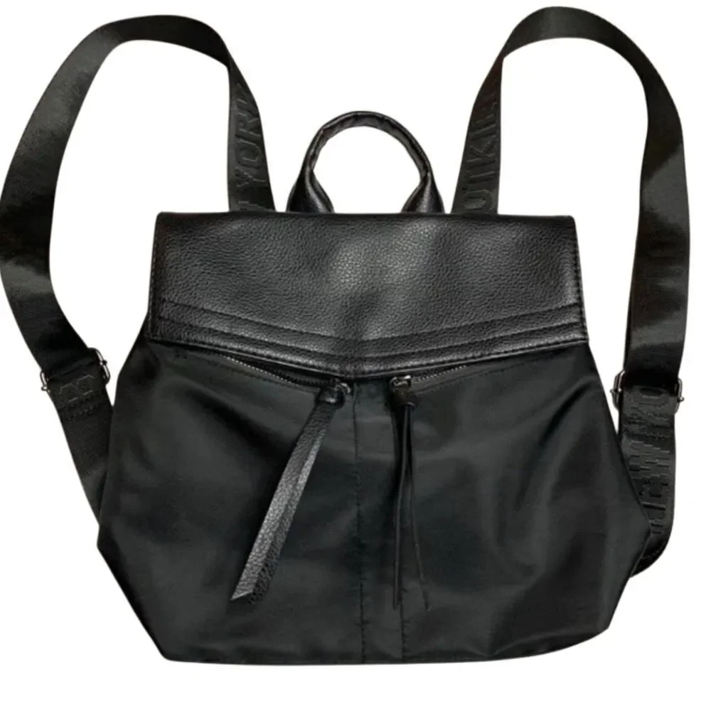 Botkier New York Black Trigger Logo Double Strap Mini Backpack